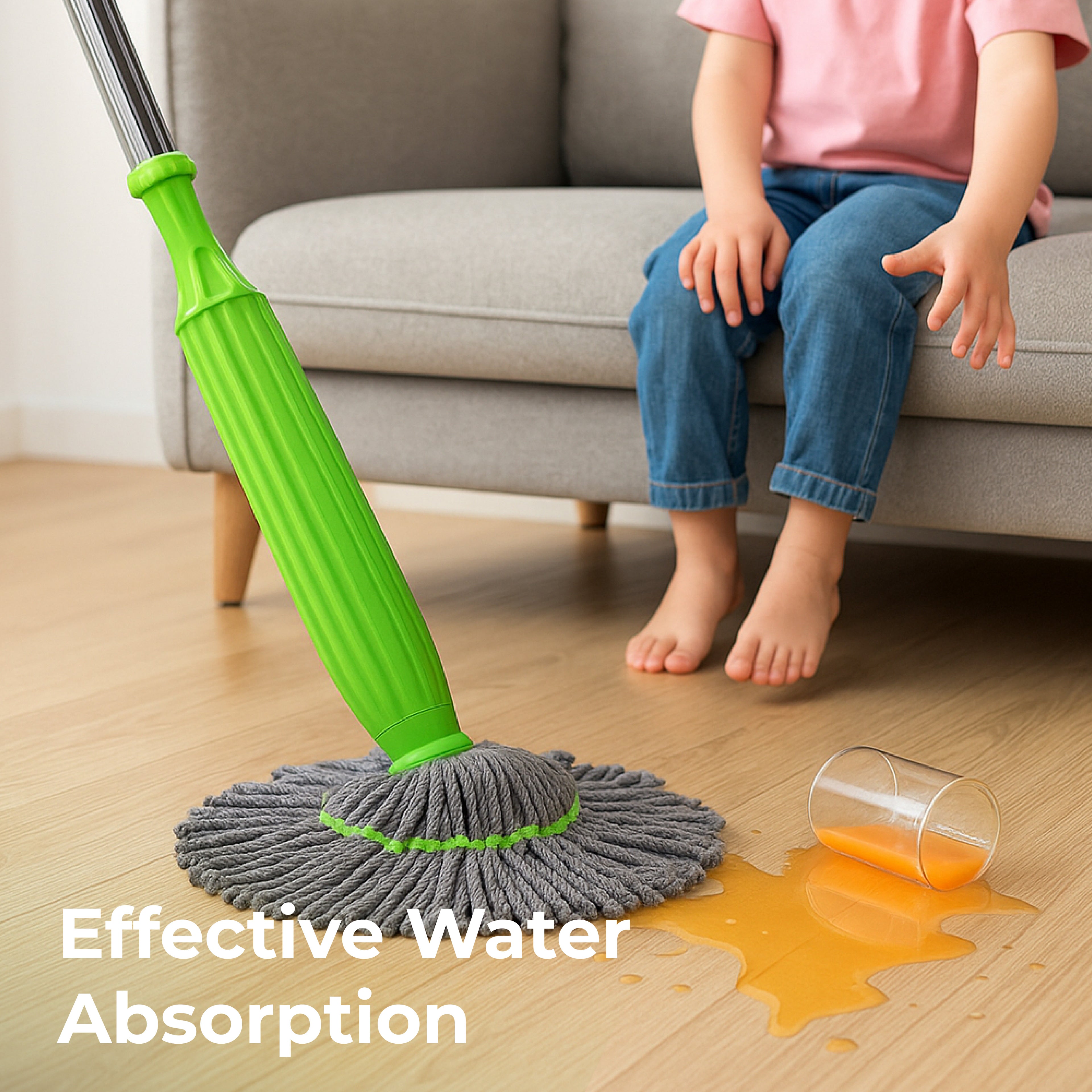 Self-twisting Water Rotating Mop